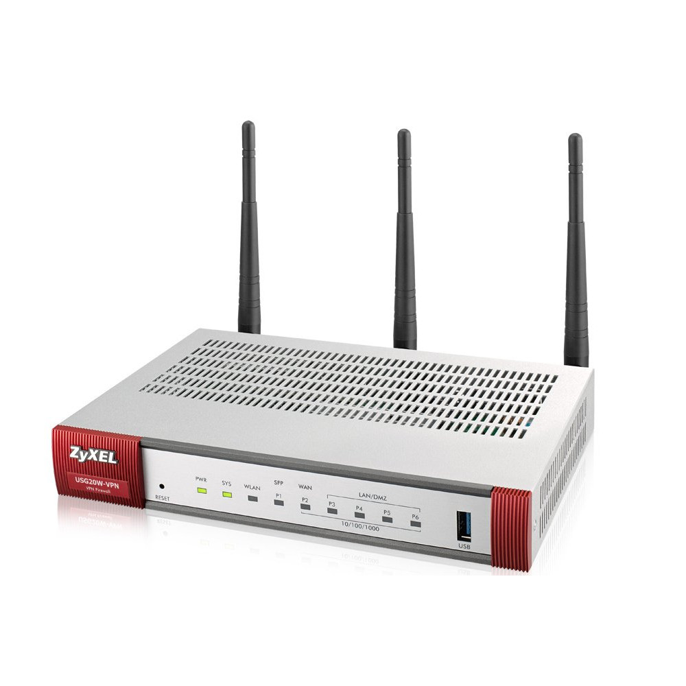 Zyxel USG20W-VPN-EU0101F router wireless Gigabit Ethernet Dual-band (2.4 GHz/5 GHz) Grigio, Rosso