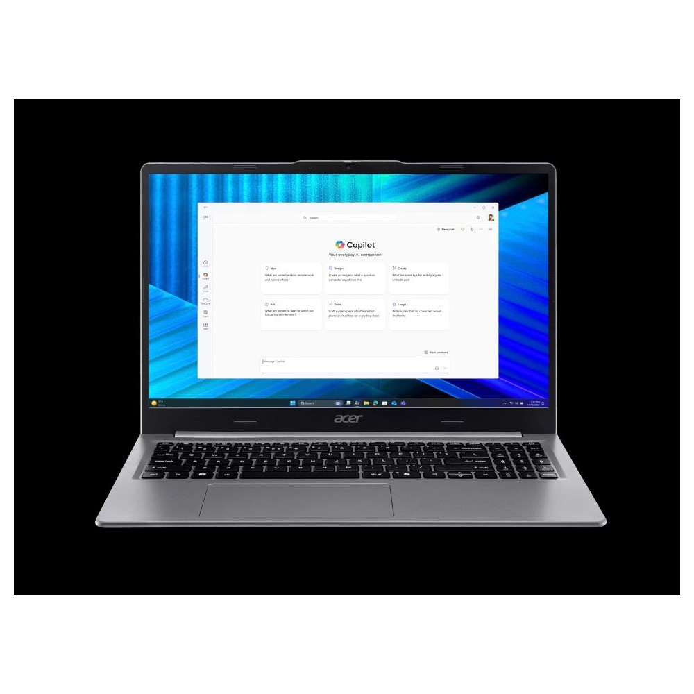 ACER EXTENSA 15 EXO15-51-766Z 15.6" INTEL CORE ULTRA 7 155U RAM 16GB-SSD 512GB NVMe-INTEL GRAPHICS-WI-FI 6 + GIGABIT LAN-WIN 11 