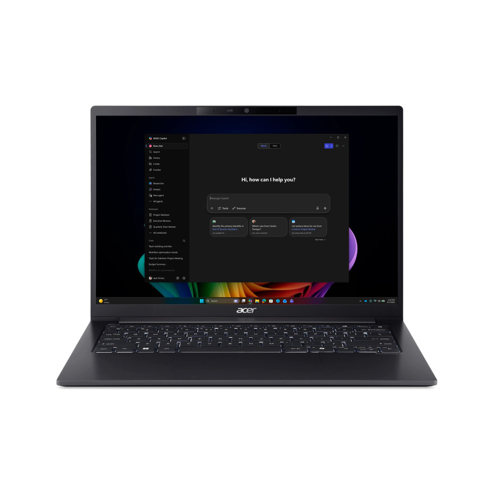 ACER TRAVELMATE P6 14 AI TMP614-55-TCO-51AP Copilot + PC 14" 2.8K WQXGA+ INTEL CORE ULTRA 5 325 RAM 16GB-SSD 512GB NVMe-INTEL GR