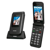 BRONDI AMICO SPECIALE 4G DUAL SIM 2.8" CLAMSHELL TASTO SOS VOLUME POTENZIATO 4G LTE ITALIA BLACK METAL