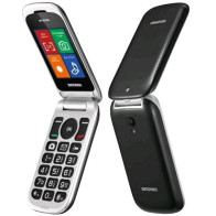 BRONDI STONE+ DUAL SIM 2.4" CLAMSHELL FLIP ATTIVO FOTOCAMERA TASTI CHIAMATA DIRETTA TORCIA ITALIA BLACK