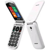 BRONDI STONE+ DUAL SIM 2.4" CLAMSHELL FLIP ATTIVO FOTOCAMERA TASTI CHIAMATA DIRETTA TORCIA ITALIA WHITE