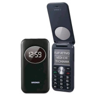 BRONDI WINDOW 2 DUAL SIM 2" CLAMSHELL FLIP ATTIVO FOTOCAMERA RADIO FM TASTI RETROILLUMINATI ITALIA BLACK METAL