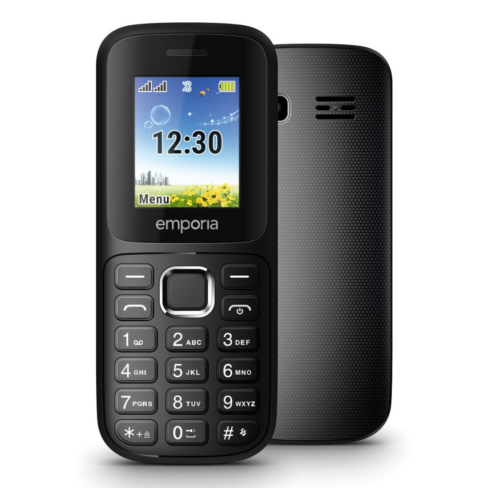 EMPORIA FN313 DUAL SIM 1.77" TELEFONO CELLULARE PER ANZIANI 2G PULSANTE DI EMERGENZA NERO