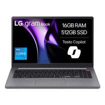 LG GRAM BOOK 15UB50T-G Copilot + PC 15.6" i5-1334U RAM 16GB-SSD 512GB NVMe-IRIS Xe GRAPHICS-WIN 11 PROFESSIONAL