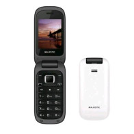 MAJESTIC TLF LUCKY 48 FLIP UMTS 2.4" TELEFONO UMTS DISPLAY A COLORI FOTOCAMERA TASTO SOS RADIO ITALIA WHITE