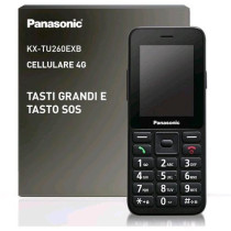 PANASONIC KX-TU260EXB 4G 2.4" SENIOR PHONE TASTI GRANDI E TASTO SOS FACILE DA USARE IP44 4G ITALIA BLACK