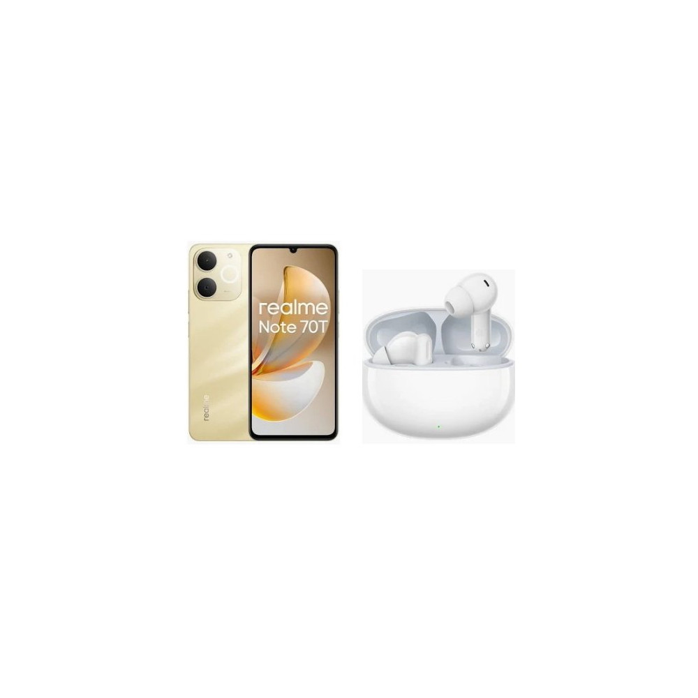 REALME NOTE 70T SPECIAL EDITION DUAL SIM 6.74" OCTA CORE 256GB RAM 4GB 4G LTE ITALIA BEACH GOLD + REALME TECHLIFE BUDS