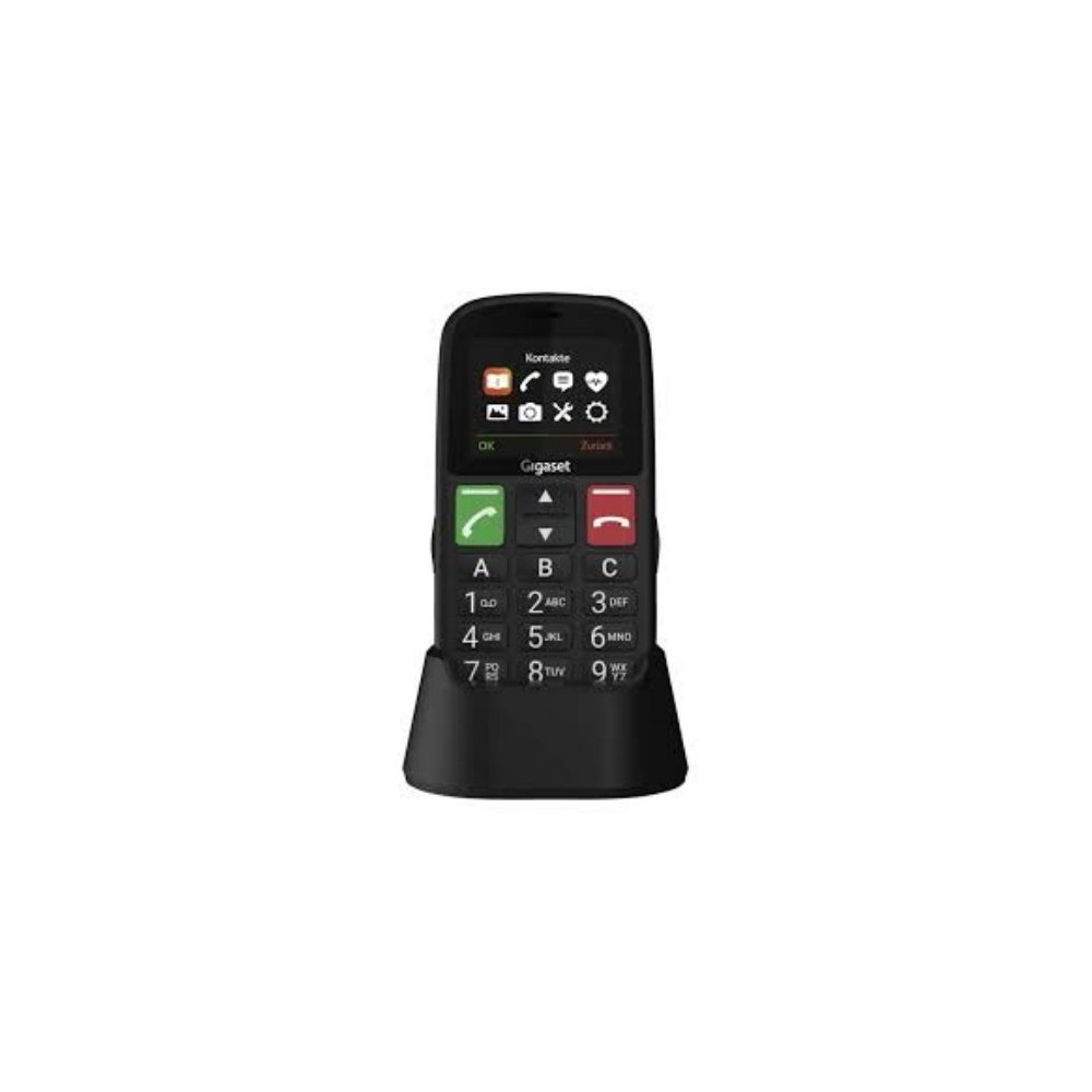 GIGASET GL30 4G 2.2" SENIOR PHONE TASTO SOS 3 TASTI CHIAMATA RAPIDA COMPATIBILE CON APPARECCHI ACUSTICI 4G NERO
